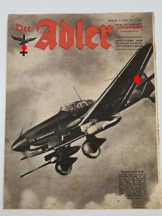 Der Adler "Panzerbrecher Ju 87", Schulausgabe , 2. April-Heft 1944