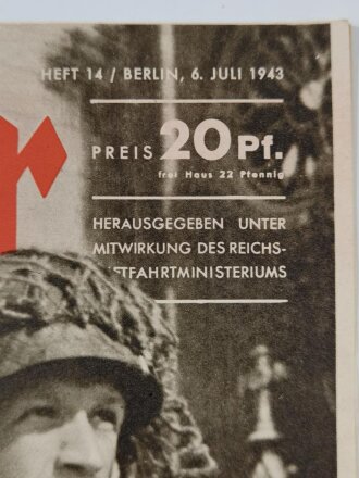 Der Adler "Fallschirmjäger stoßen vor", Heft Nr. 14, 6. Juli 1943