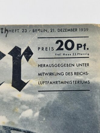 Der Adler "England aus der Luft verwundbar", Heft Nr. 23, 21. Dezember 1939