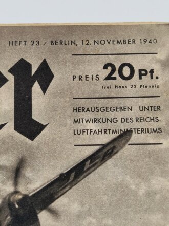 Der Adler "Grosskampf gegen England", Heft Nr. 23, 12. November 1940