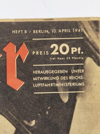 Der Adler "Da - am Horizont der Feind!", Heft Nr. 8, 10. April 1941