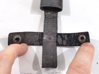 1.Weltkrieg Grabendolch, Hersteller "Lunawerk Solingen" Scheide Originallack, ungereinigtes Stück