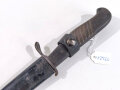 1.Weltkrieg Grabendolch, Hersteller "Lunawerk Solingen" Scheide Originallack, ungereinigtes Stück