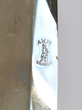 1.Weltkrieg Grabendolch für Offiziere, Hersteller Anton Wingen Solingen, Scheide Originallack