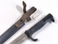 1.Weltkrieg Grabendolch für Offiziere, Überlackiertes Stück, Verschlussriemen defekt