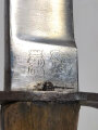 1.Weltkrieg Grabendolch mit Scheide, ungereinigtes  Stück, Scheide Originallack