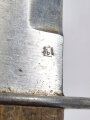 Stiefelmesser Nahkampfmesser Luftwaffe. Scheide Originallack, Kammerstück, die Klingenspitze abgebrochen und beigeschliffen