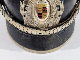 Württemberg, Pickelhaube für Offiziere der Feuerwehr. Guter Gesamtzustand