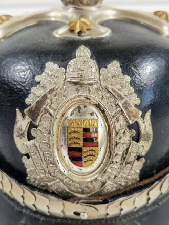 Württemberg, Pickelhaube für Offiziere der Feuerwehr. Guter Gesamtzustand