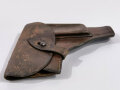 Pistolentasche Wehrmacht für Radom P35 ( p ) getragenes Stück, ungereinigt, eine Koppelschlaufe wohl zeitgenössisch ergänzt
