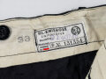 Hitlerjugend, schwarze , kurze Hose mit RZM Etikett " HJ Kniehose Zwirnköper" Ungetragenes Stück mit Mäusefraß