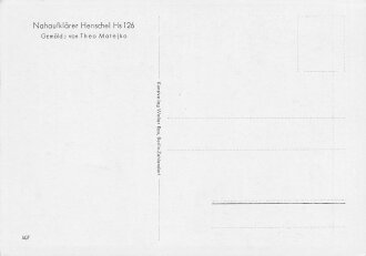 Ansichtskarte Theo Matejko "Nahaufklärer Henschel Hs 126"