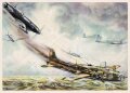 Ansichtskarte "Luftkampf zwischen deutschen Jägern und britischen Bombern"