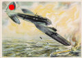 Ansichtskarte "Bombenangriff auf ein feindliches U-Boot"