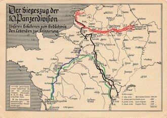 Ansichtskarte "Siegeszug der 10. Panzerdivision"