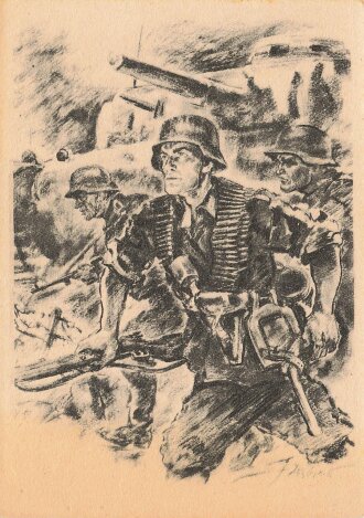 Ansichtskarte "Infanteristen im Kampf"