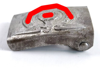 Koppelschloss für Angehörige der Waffen SS. Eisen, getragenes Stück