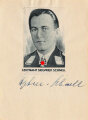 Eichenlaubträger Leutnant Siegfried Schnell, Zeitungsausschnitt mit eigenhändiger Unterschrift