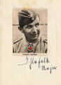 Ritterkreuzträger Major Ihlefeld, Zeitungsausschnitt mit eigenhändiger Unterschrift