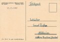 Fallschirmjäger Oberst Bräuer, Ansichtskarte mit eigenhändiger Unterschrift