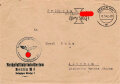 Oberstleutnant Harlinghausen, Ansichtskarte mit eigenhändiger Unterschrift, dazu der gelaufene Briefumschlag