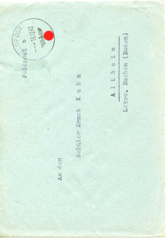 Generaloberst Dietl, Ansichtskarte mit eigenhändiger Unterschrift, dazu der gelaufene Briefumschlag