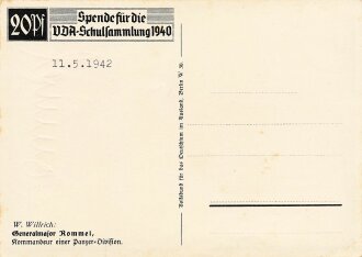 Generaloberst Rommel, Ansichtskarte mit eigenhändiger Unterschrift, dazu der gelaufene Briefumschlag