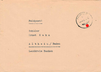 Generaloberst Rommel, Ansichtskarte mit eigenhändiger Unterschrift, dazu der gelaufene Briefumschlag