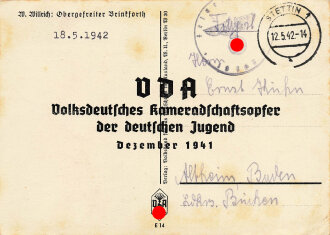 Ritterkreuzträger Obergefreiter Brinkforth, Ansichtskarte mit eigenhändiger Unterschrift