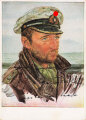 U Boot Kommandant Kapitänleutnant Fritz Frauenheim, Ansichtskarte mit eigenhändiger Unterschrift