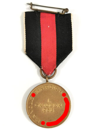 Anschlussmedaille Sudetenland ( 1. Oktober 1938 ) mit...