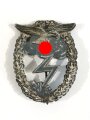 Erdkampfabzeichen der Luftwaffe, Einteilig aus Zink gefertigt, ordentliche versilberung, Originallack