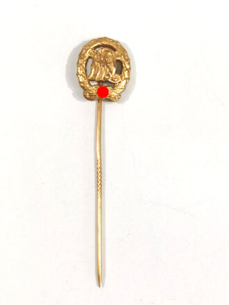 Miniatur, Deutsches Reichssportabzeichen DRL in Gold 17 mm