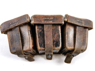 1.Weltkrieg Patronentasche, getragenes Stück, datiert 1918