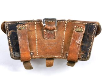 1.Weltkrieg Patronentasche, getragenes Stück, datiert 1918