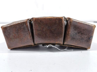 1.Weltkrieg Patronentasche, getragenes Kammerstück, datiert 1915/ 1916