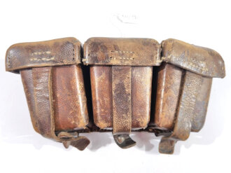 1.Weltkrieg Patronentasche, getragenes Stück, datiert 1918