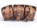 1.Weltkrieg Patronentasche, stark getragenes Stück, datiert 1916, zum Teil defekt und restauriert