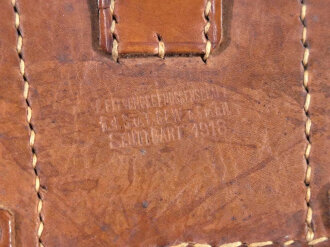 1.Weltkrieg Patronentasche, getragenes Stück, datiert 1918