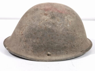 British steel helmet, after WWII. Original paint, uncleaned