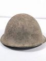 British steel helmet, after WWII. Original paint, uncleaned