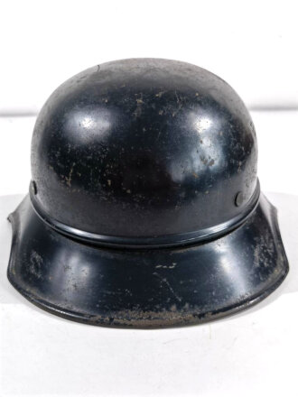 Stahlhelm Luftschutz. Originallack, scheint niemals ein Abzeichen gehabt zu haben