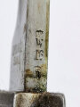 Preußen 1.Weltkrieg, Seitengewehr Modell 98/05 neuer  Art mit Feuerschutzblech, Herstellermarke Simson&Co Suhl, Abnahmestempel auf Klingenrücken,  W 16