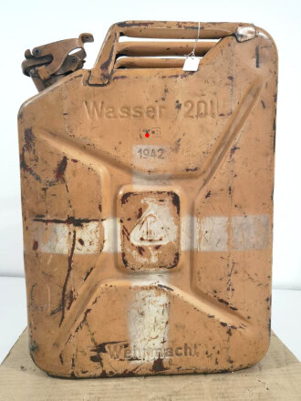 Afrikakorps Wasser Kanister. Originallack, datiert 1942. Kein Versand nach Übersee