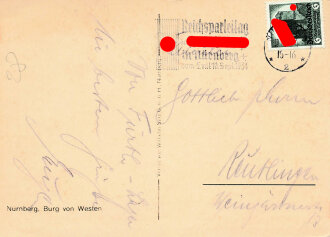 Ansichtskarte "Erinnerung an den Reichsparteitag" 