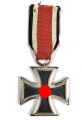 Eisernes Kreuz 2.Klasse 1939 am Band, Zarge noch im frostigen Zustand, Hakenkreuz mit voller Schwärzung, magnetisch