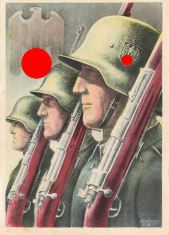 Farbige Propagandakarte "Die deutsche Wehrmacht"  "Die deutsche Wehrmacht"