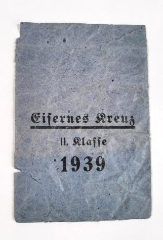 Verleihungstüte zum Eisernen Kreuz 2. Klasse 1939,...