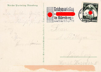 Farbige Propaganda Postkarte "Reichs Parteitag Nürnberg 1935"