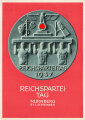 Farbige Propaganda Postkarte "Reichsparteitag Nürnberg 6-13. September 1937"